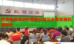 跨境電商培訓(xùn)的重要價(jià)值與未來(lái)發(fā)展機(jī)遇解析